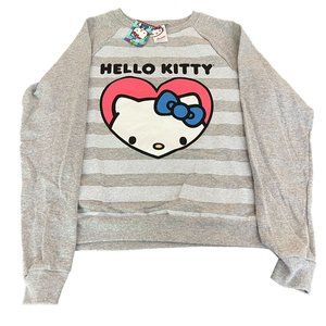Sanrio Hello Kitty Gray LS Sweatshirt, Size M NWT